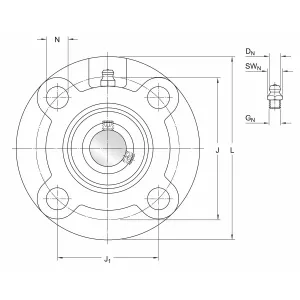 Lagerenhet Rund Fläns 20Mm Skf
