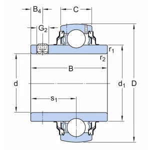 Lager För Ucp 212/H, Ucf 212/H Skf