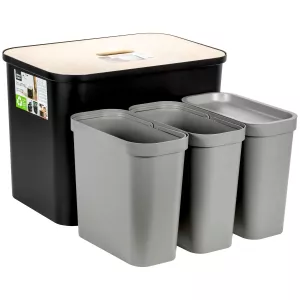 Förvaringsbox Collect 76L Svart Set Plywood Lock