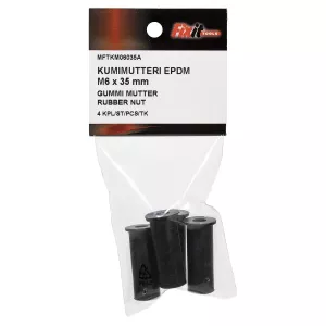 Gummi Mutter M6X35 4St Epdm