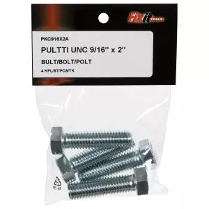 Bult Unc 9/16"X2" 4St Förzinkad