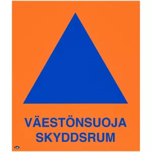 Skylt Bombskydd 300X350 Sticker