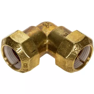 Koppling Vinkel 25-25Mm  Mässing Plast-Plast