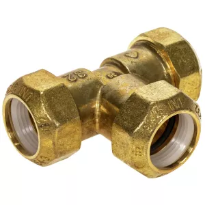 Koppling T-Rör 40-40-40Mm  Mässing Plast-Plast- Pl