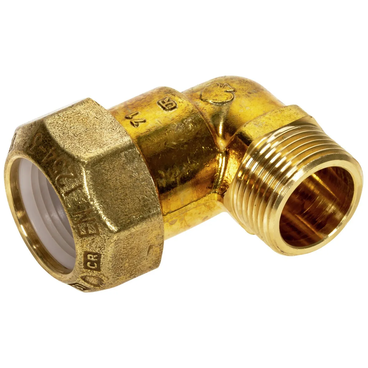 Koppling Vinkel 3/4"-25Mm  Utv. Gänga Mässing Plas