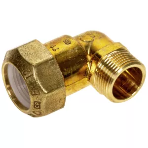 Koppling Vinkel 1 1/4"-40Mm  Utv. Gänga Mässing Pl