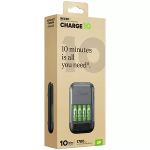 Gp Recyko 10 Min Batteriladdare + 4Aa 1700Mah