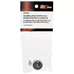 Klämring För Vajer 6Mm A4 1St
