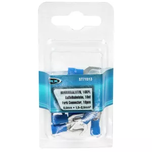 Gaffelkabelsko 6Mm Blå 10 St