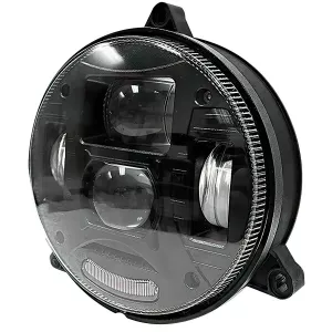 Led-Strålkastare Rund 132Mm 3-Punkt Svart