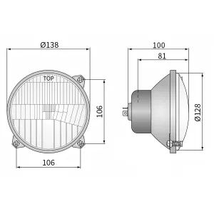 Strålkastarinsats Rund H4 Mf 3788220M91