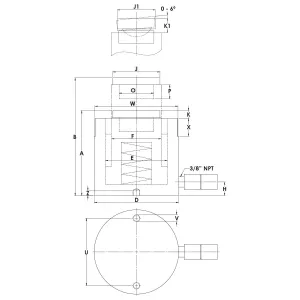 Hydraulisk Cylinder 23Ton 65/100 1-Akt