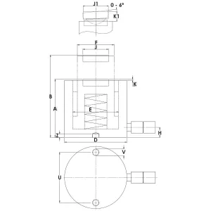 Hydraulisk Cylinder 11Ton 45/38 1-Akt