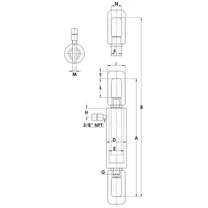 Hydrauliska Dragcylinder 10Ton 60/140 1-Act