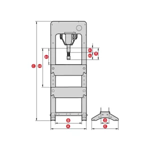 Verkstadspress 30 T. Hög