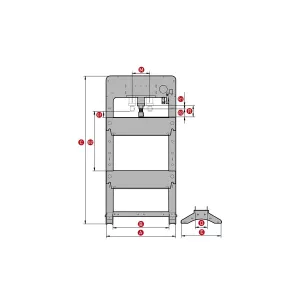 Verkstadspress 50 T. Luft/Pedal