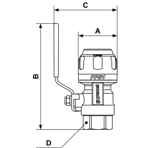 Kulventil 20Mm-G1/2 Inv Pps1