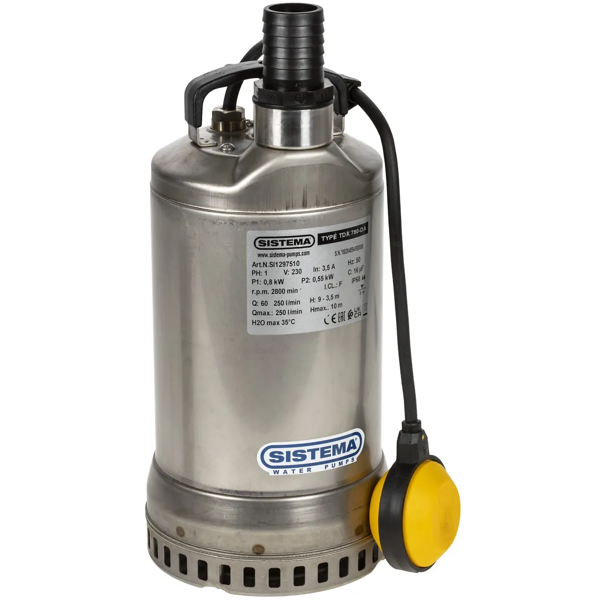 Dränkbar Pump  Tdx 750-Da Inox 800W / 230V