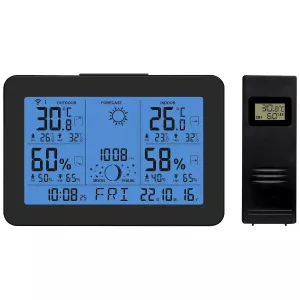 Termometer Väderstation Med Sensor Trådlös