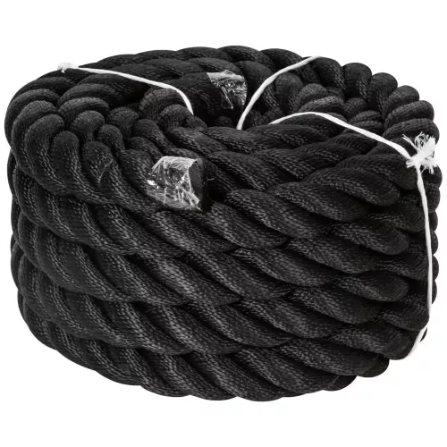 Mökki-Räcke Rep 36Mm X 15M Svart Pp-Multifilament