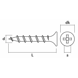 Gipsskruv 3,9X45 Grov 1000St (2,58Kg) Ce
