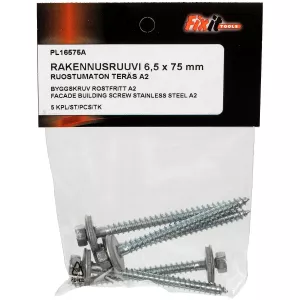 Byggskruv 6,5X75Mm A2 5St Epdm