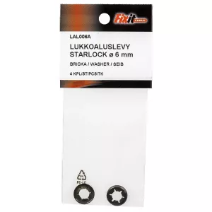 Bricka Starlock 6Mm 4St