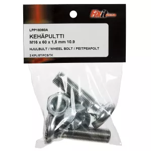 Hjulbult M16X60X1,5 10.9 2St Med Bricka Och Mutter