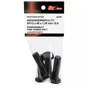 Bult M12X40X1,25 10.9 4St Fingänga Din961