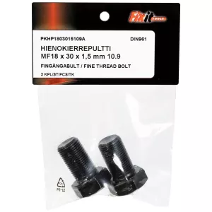 Bult M18X30X1,5 10.9 2St Fingänga Din961