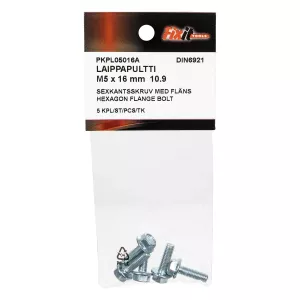 Sexkantsskruv Med Fläns M5X16Mm 10.9 5St Din6921