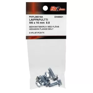 Sexkantsskruv Med Fläns M6X16Mm 8.8 5St Din6921