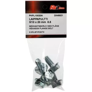 Sexkantsskruv Med Fläns M10X20Mm 8.8 5St Din6921