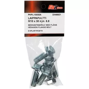 Sexkantsskruv Med Fläns M10X30Mm 8.8 5St Din6921