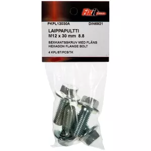 Sexkantsskruv Med Fläns M12X30Mm 8.8 4St Din6921