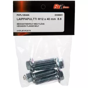 Sexkantsskruv Med Fläns M12X40Mm 8.8 4St Din6921