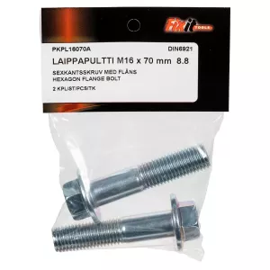Sexkantsskruv Med Fläns M16X70Mm 8.8 2St Din6921