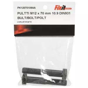 Bult M12X70 10.9 2St Din931