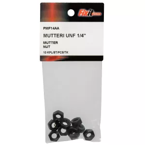 Mutter Unf 1/4" 10St Obelagd