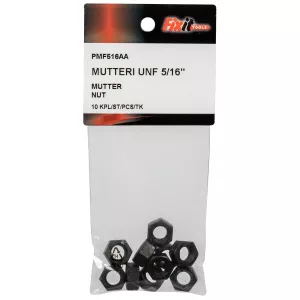 Mutter Unf 5/16" 10St Obelagd