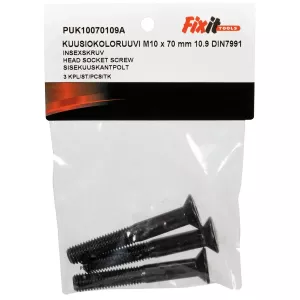 Insexskruv M10X70 3St Försänkt 10.9 Din7991