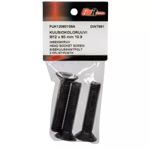 Insexskruv M12X60 3St 10.9 Försänkt Din7991