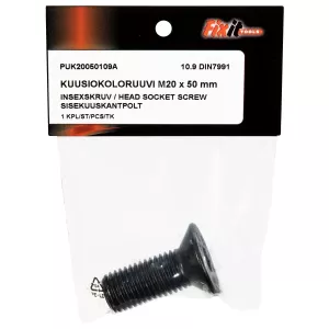 Insexskruv M20X50 1St 10.9 Försänkt Din7991