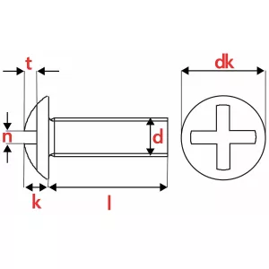 Spårskruv M4X50 8St Kullrigt