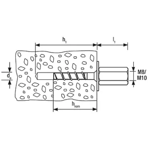 Betongskruv 6X55 M8/10 100St Innergänga