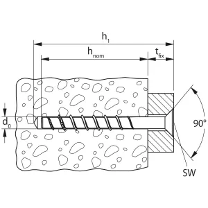 Betongskruv 8X 90 Fbs2 50St Uk/Tx