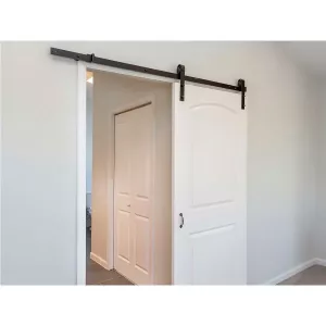 Skjutdörr Beslag Set 2000Mm Stål/Svart