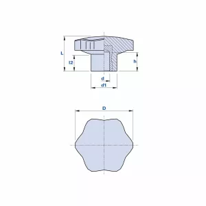 Rattmutter M6 D=40 2St