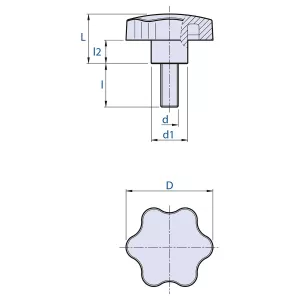 Rattskruv M6X20Mm 2St D=30