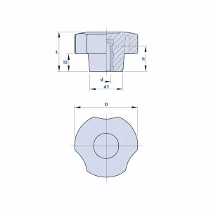 Rattmutter M8 D=30Mm 2St
